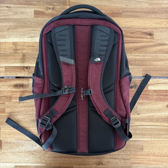 The North Face Vault Backpack Deep Garnet Red Splinter/Black Outdoor Travel - Picture 15 of 16